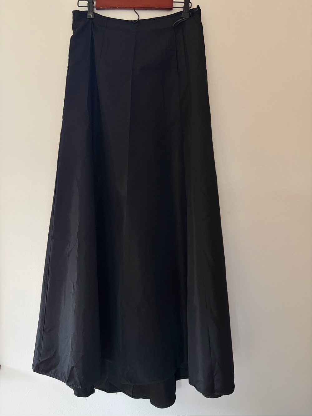 Scott McClintock 90s Black Taffeta Maxi Skirt Flowing A-Line Dark Romance Goth M